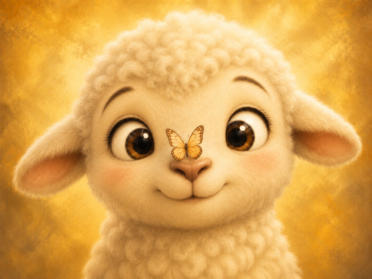 Lamb and butterfly