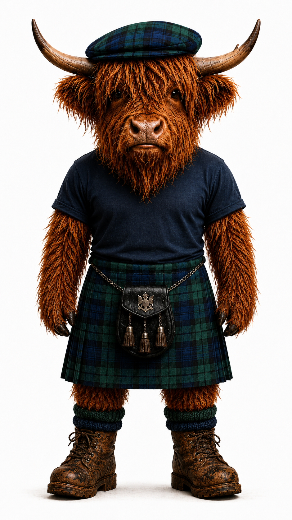 Hamish - Classic Red - Black Watch Tartan